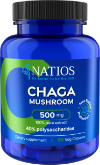 NATIOS Chaga Extract, 500 mg, 40 polysaccharides, 90 veganských kapslí